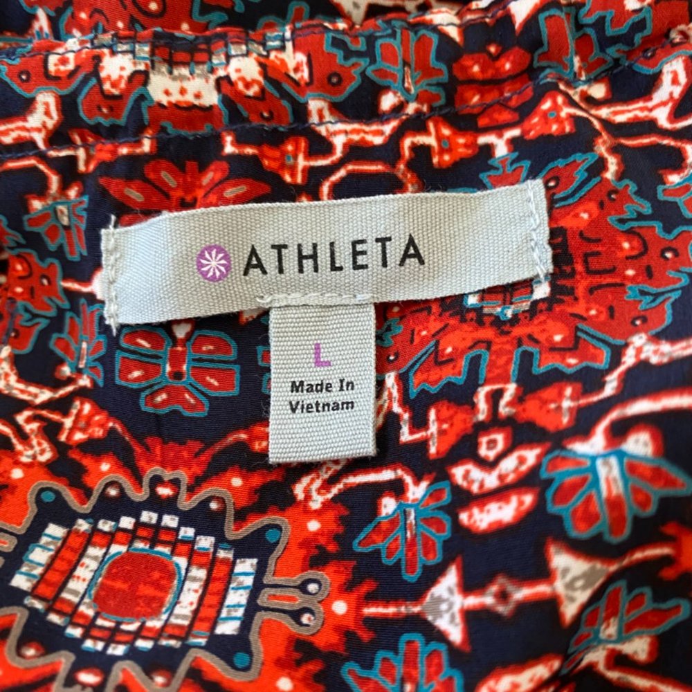 Athleta‎ Martinique Knee Length Geometric Dress Size L - Picture 7 of 8